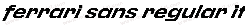 ferrari sans regular italic字体转换